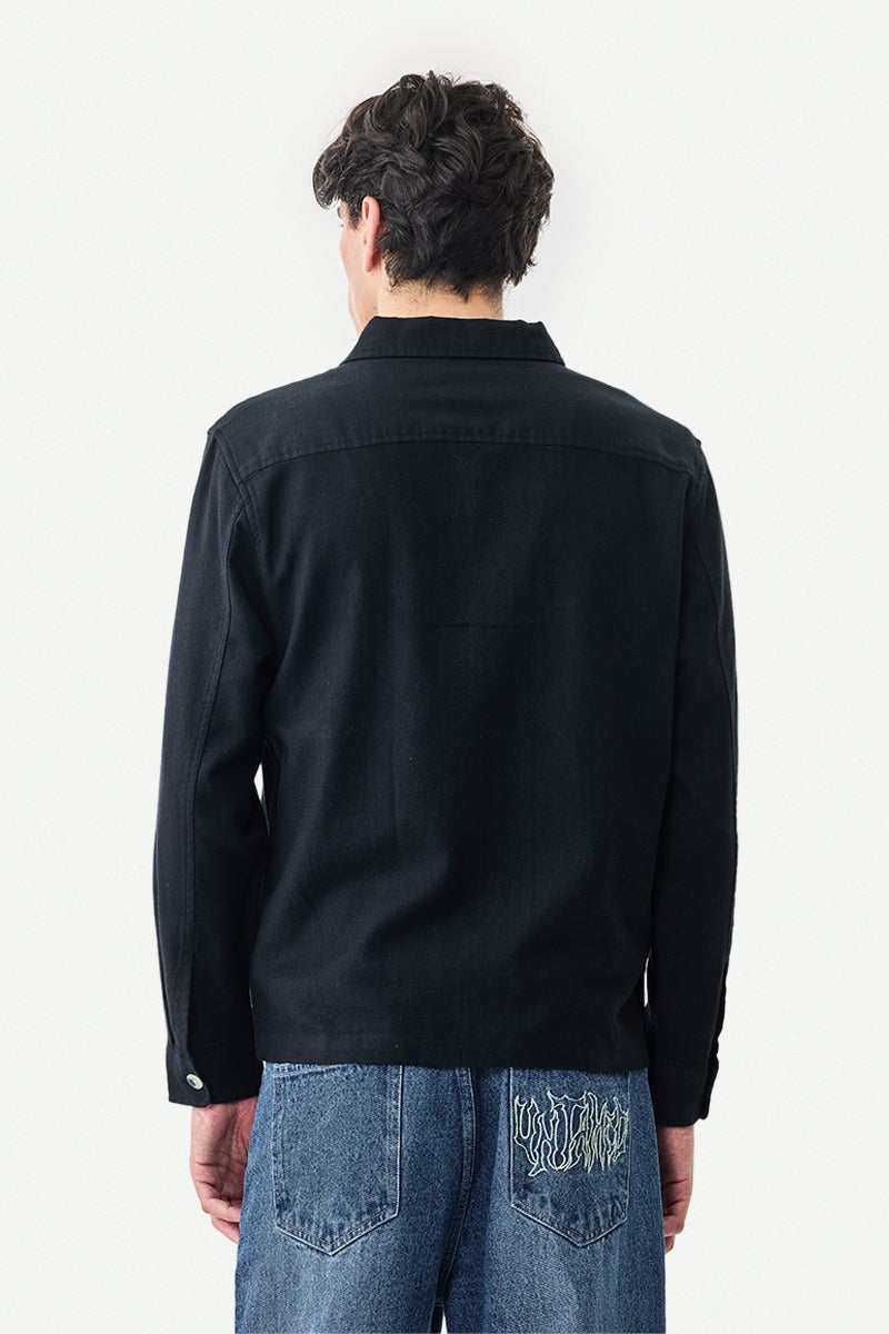 SNITCH Double Pocket Linen Blend Overshirt - Image 5